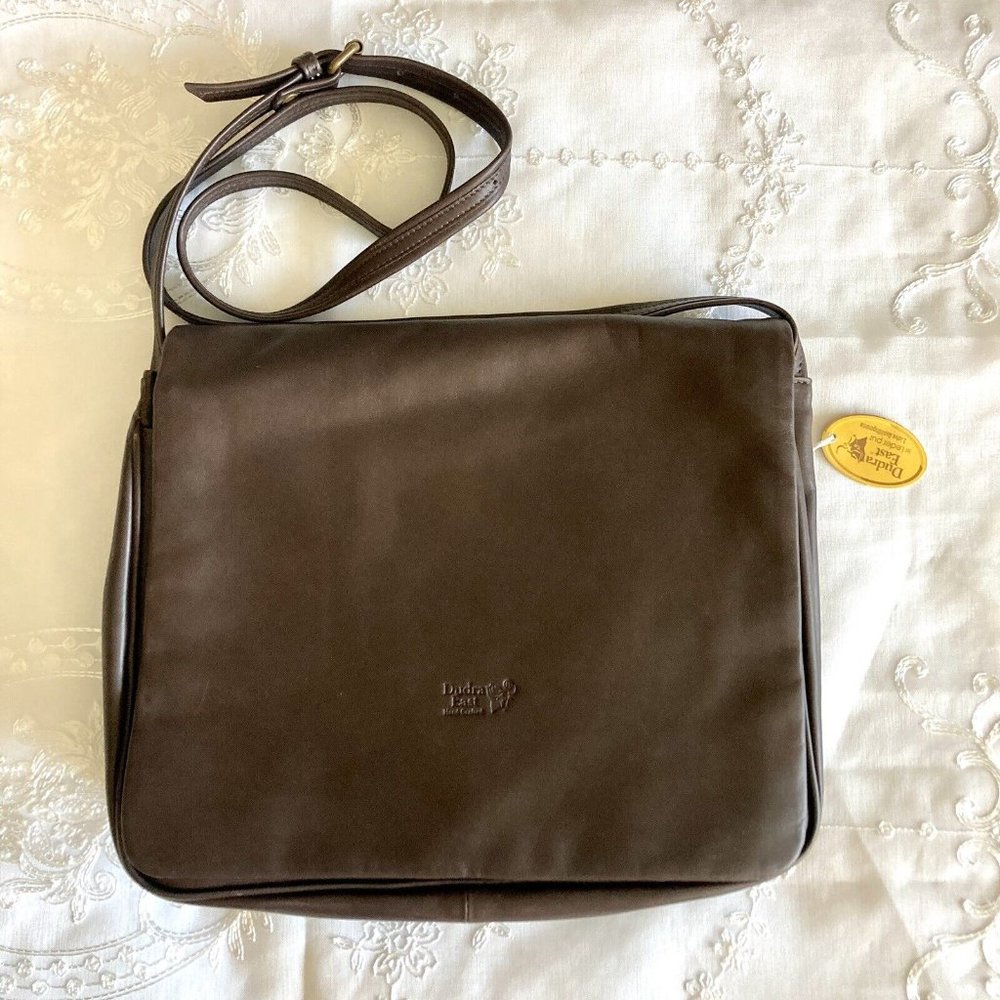 Dudra East Messenger Hand Bag Laptop Crossbody Purse Leather Hand Crafted New